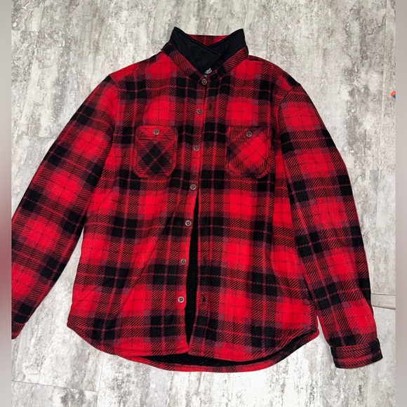 Weatherproof Men's Plaid Heavy Flannel Shirt Jacket - Picture 2 of 7